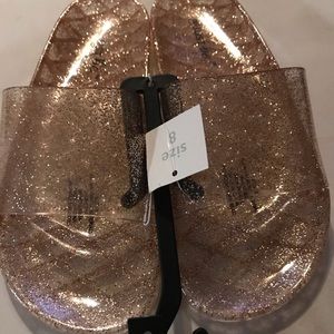 Glitter Jelly Slides Size 8